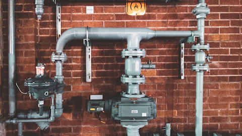 Close-up of a metal pipe section